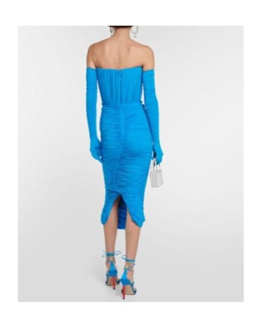 Alex Perry Blue Strapless Sweetheart Minidress