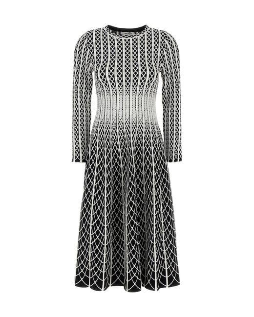 Antonino Valenti Gray Long-Sleeved Dress