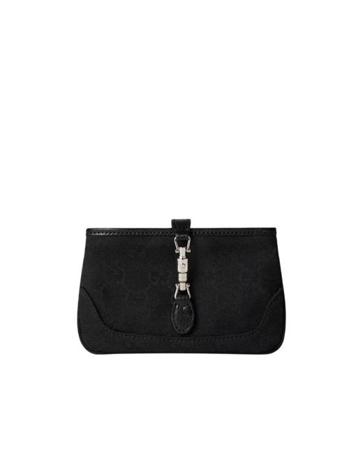 Gucci Black Jackie Zip Key Pouch