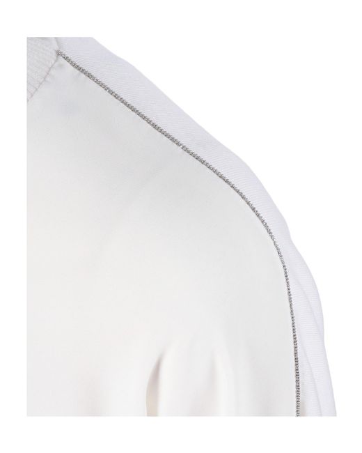 Peserico White Light-Detail Knitted Sweater