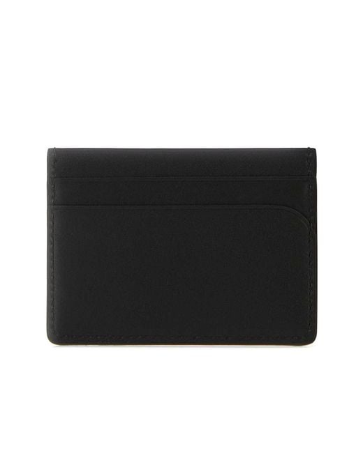 Jil Sander Black Curve Credit Card Holder for men