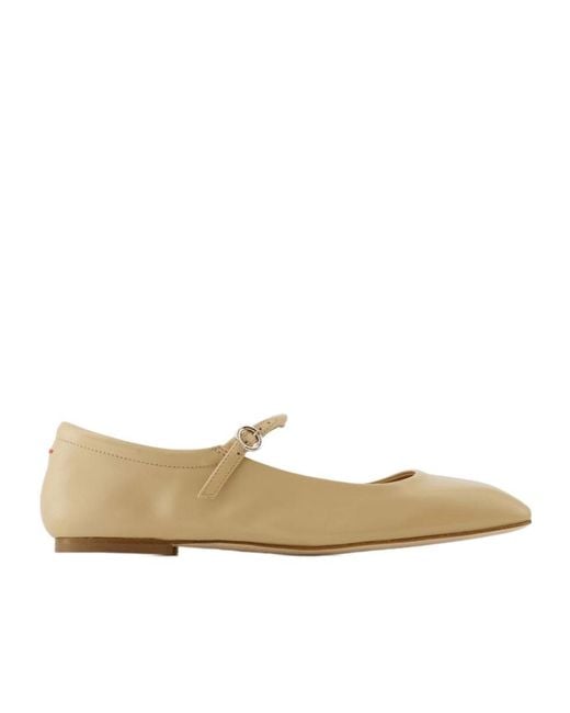 Aeyde Natural Leather Ballerina Shoes