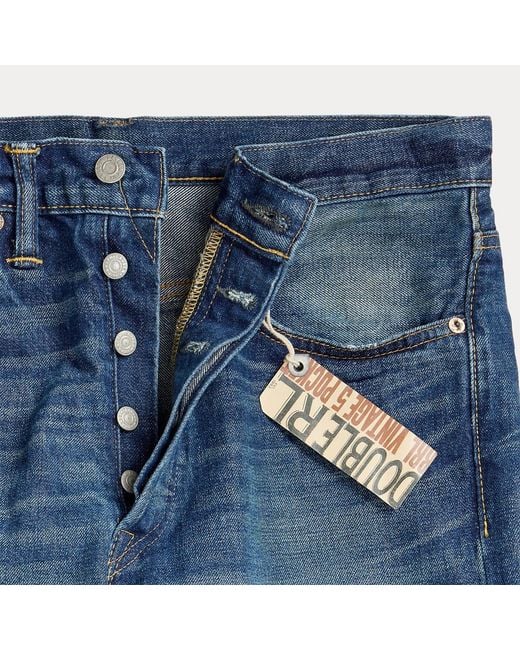 RRL Blue Ralph Lauren Mid-Rise Denim Jeans for men