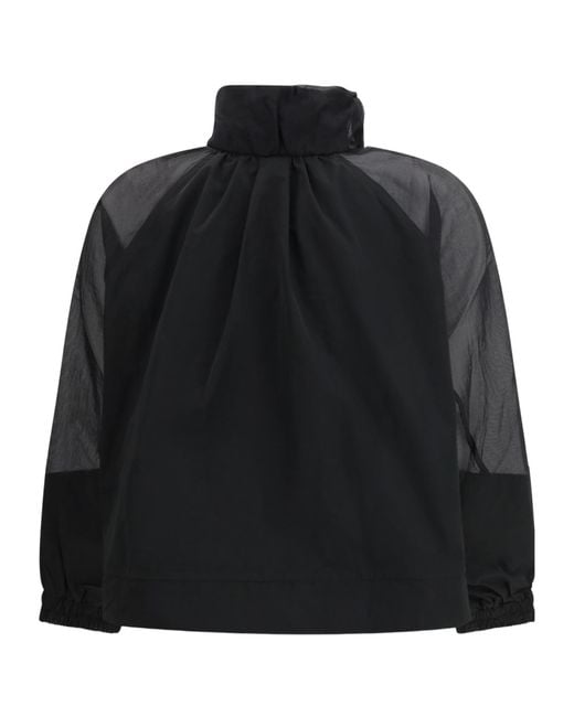 Pinko Black Beth Sheer-Panel Jacket