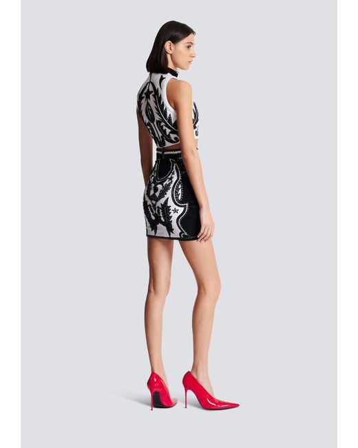 Balmain Multicolor Pb Western Short Skirt
