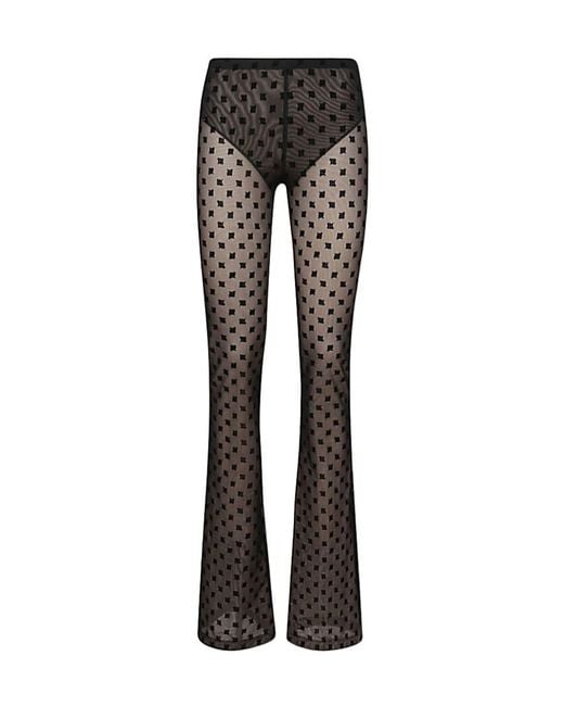 M I S B H V Gray Sheer Long Leg Trousers