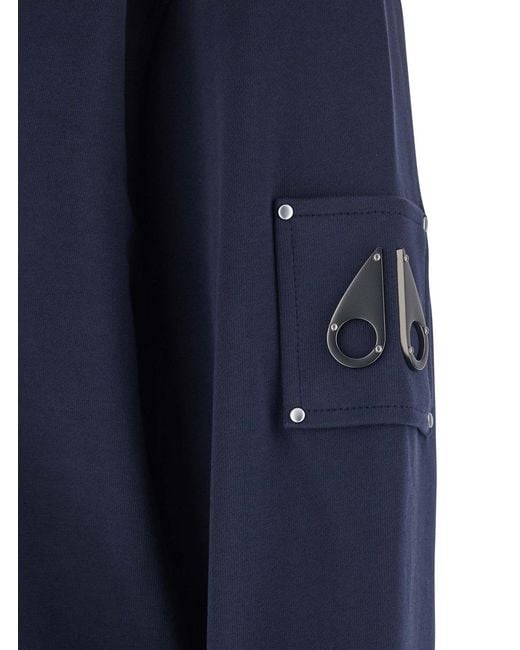 Moose Knuckles Blue Hartsfield Crew Sweatshirt for men