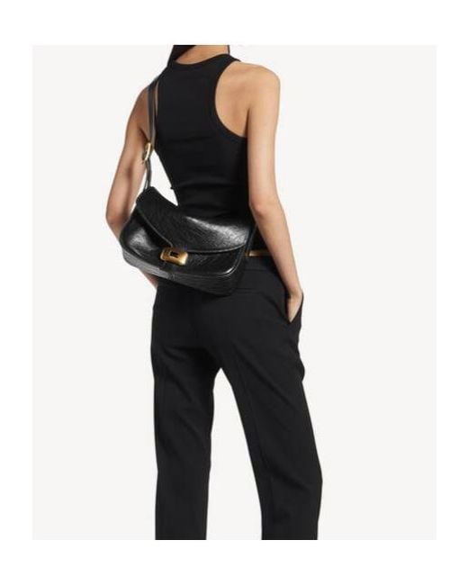 Balenciaga Black Clicca Medium Shoulder Bag