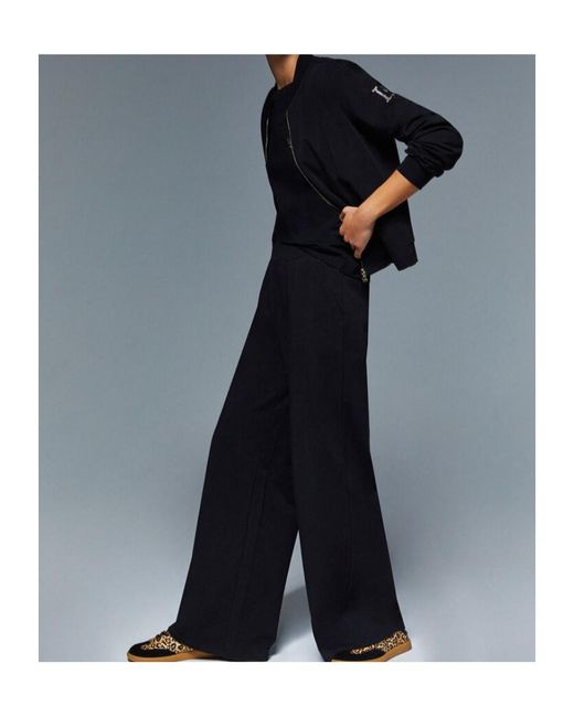 Liu Jo Blue Logo Detail Zip-Up Jumpsuit