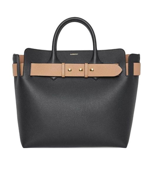 Burberry Black Medium Triple Stud Tote Bag