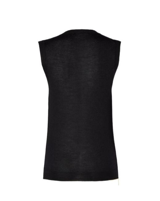 Fendi Black Cashmere Top