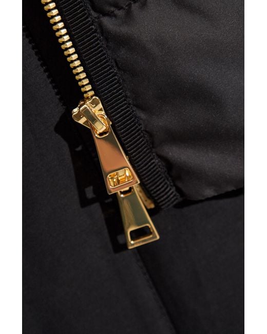 Moncler Gray Zip-Up Drawstring Jacket