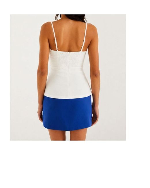 Farm Rio White Solid Color Camisole