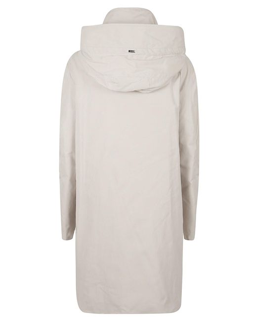 Herno Gray Hooded Down Jacket