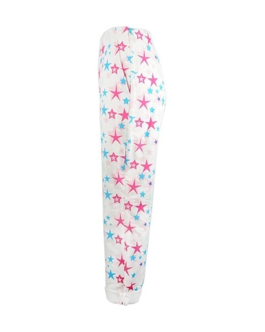 Delpozo White Logo Printed Casual Pants