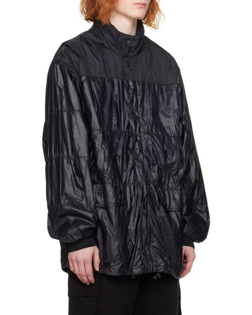 Our Legacy Black Exhale Panelled Puffer Jacket for men