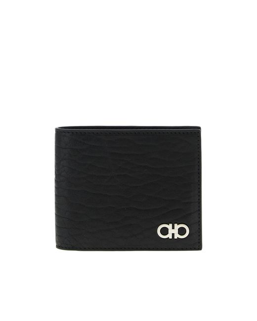 Ferragamo Black Gancini Logo Wallet for men