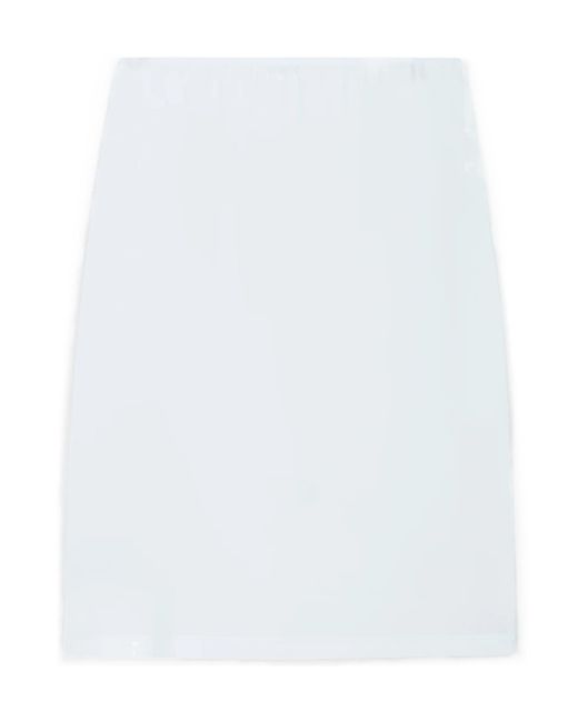 Jil Sander White Logo-Detail Midi Skirt