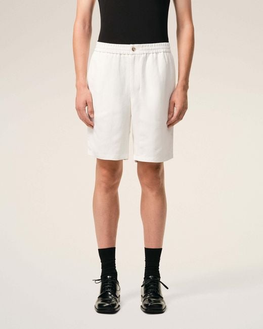 AMI White Ami Ami De Coeur Elasticated Waist Shorts for men
