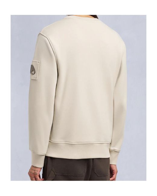 Moose Knuckles White Logo-Patch Sweatshirt for men