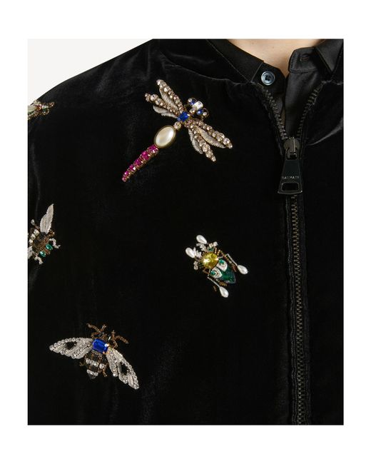 Balmain Black Embellished Bomber Jacket for men