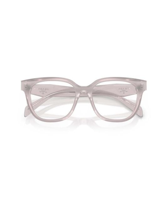 Prada White Eyewear Square Frame Glasses