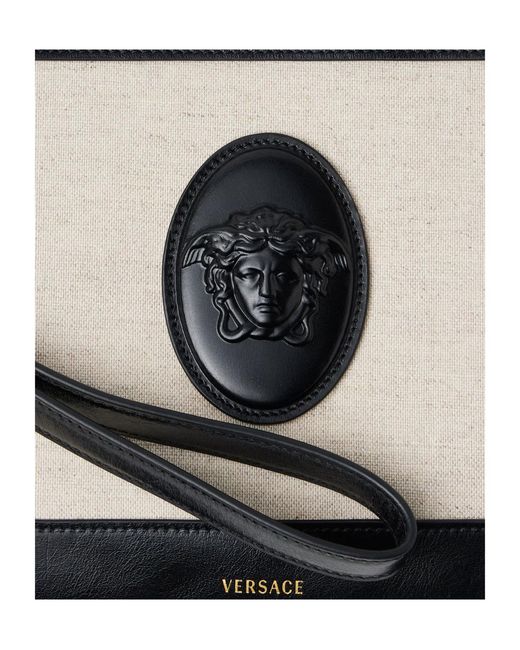Versace Black Rivière Zipped Pouch