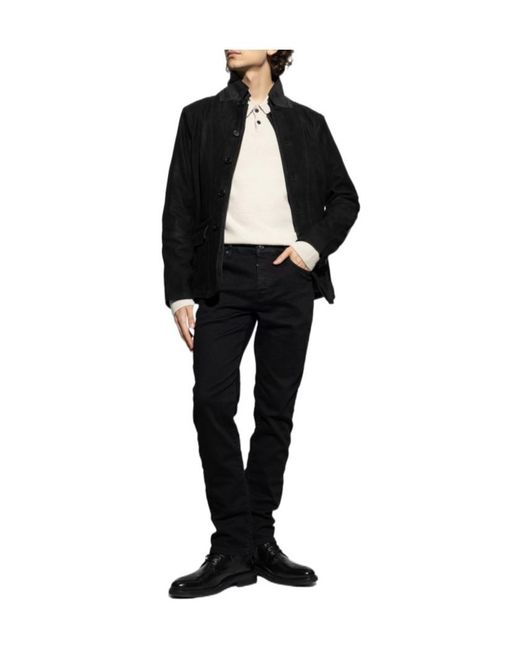 AllSaints Black Button-Up Jacket for men