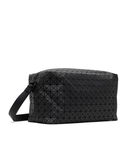 Issey Miyake Black Geometric-Pattern Cross Body Bag