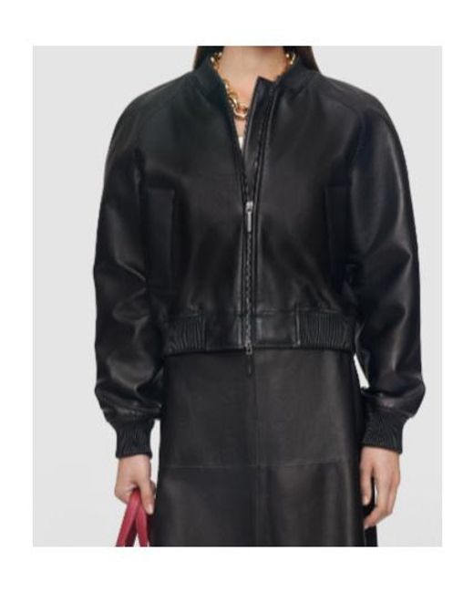 Joseph Black Quinn Soft Nappa Leather Jacket