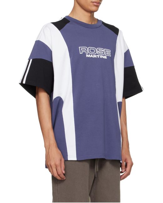 Martine Rose Blue Oversized Panelled T-Shirt for men