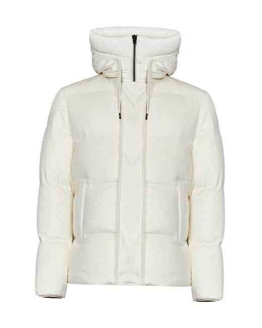 Herno White Cashmere And Ecoage Padded Bomber Jacket for men