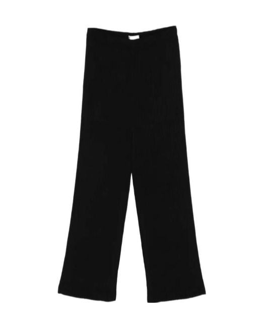 Issey Miyake Black Ribbed Trousers