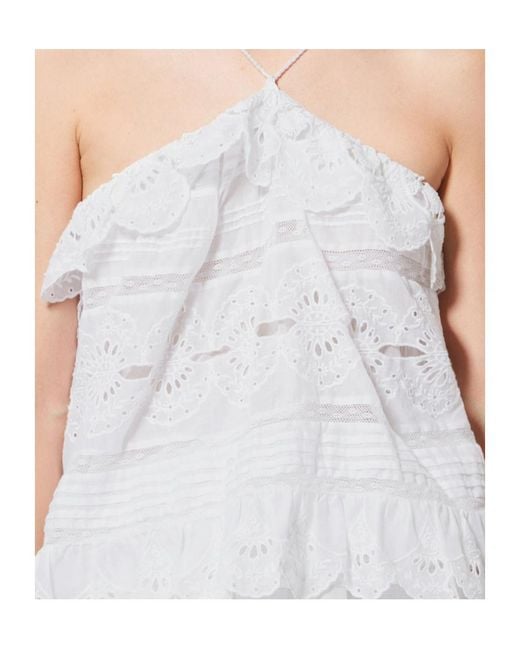 Isabel Marant White Étoile Prisha Floral Lace Top