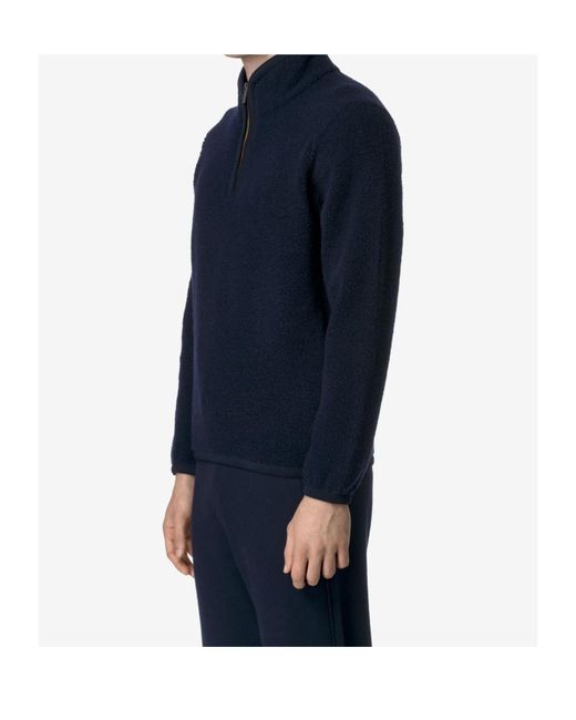 K-Way Blue Fleece Sweatshirt for men