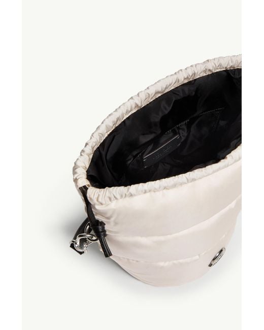 Moncler White Caradoc Drawstring Bucket Bag