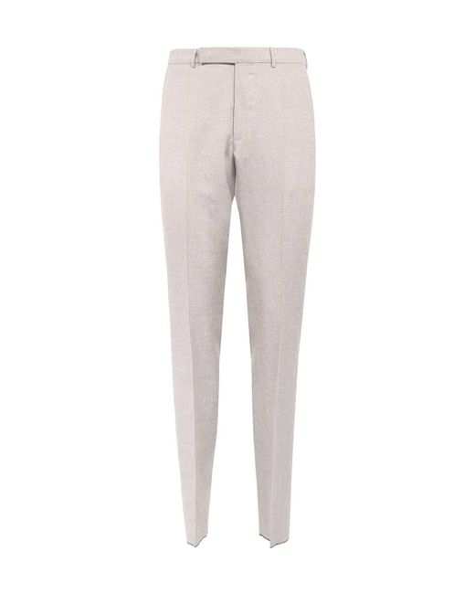 Zegna Gray Waistband Loop Casual Pants for men