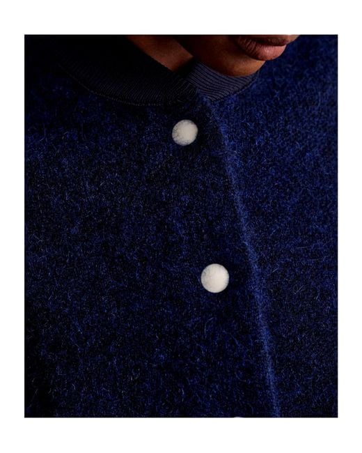 Dorothee Schumacher Blue College Allure Panelled Ribbed Jacket