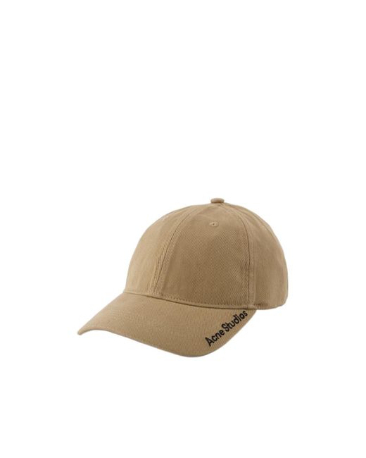 Acne Natural Twill Logo Baseball Cap for men