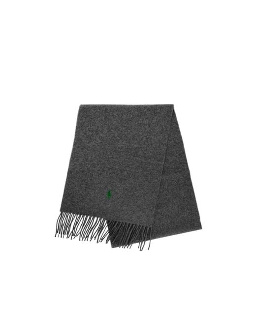 Polo Ralph Lauren Gray Pony Tassel Scarf for men