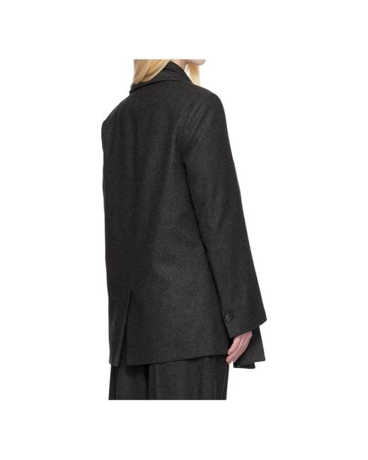Totême  Black V-Neck Scarf Suit Jacket