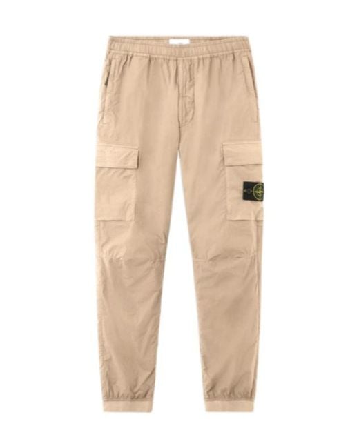 Stone Island Natural 3100031 Stretch Cotton Tela 'Paracadute' for men