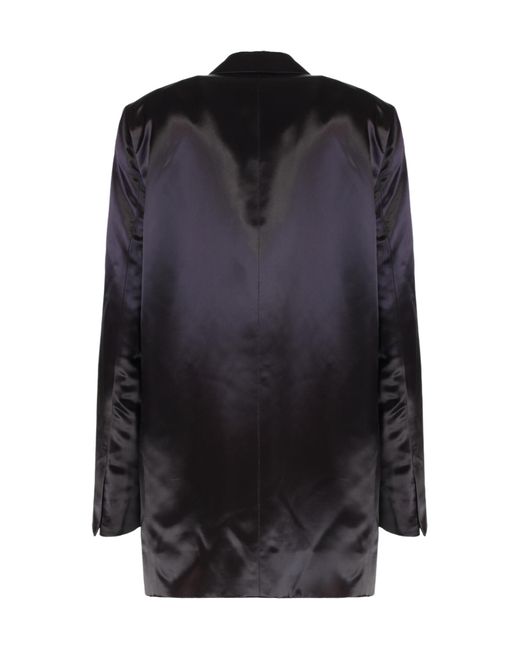 Dries Van Noten Black Double-Breasted Blazer