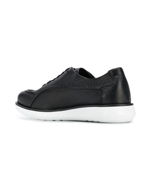 Giorgio Armani Black Two-Tone Low-Top Sneakers for men