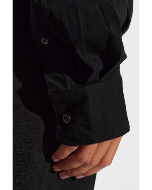 Dries Van Noten Black Loose Cotton Blouse