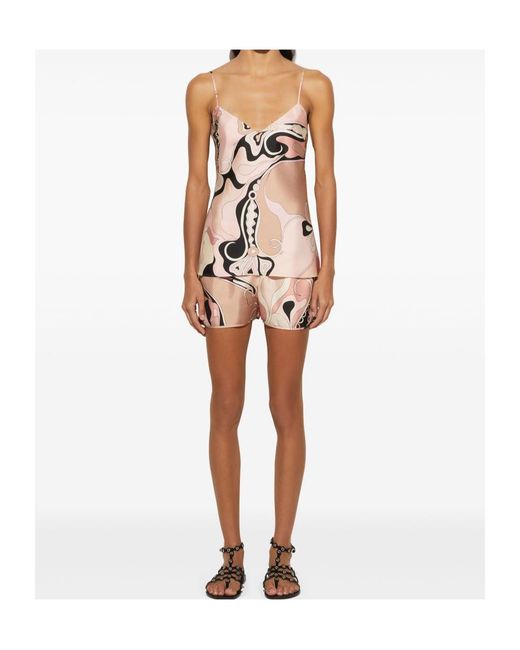 Emilio Pucci Pink Patterned Camisole Top