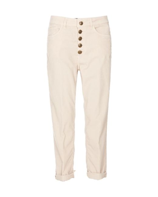 Dondup Natural High-Waist Cropped Jeans