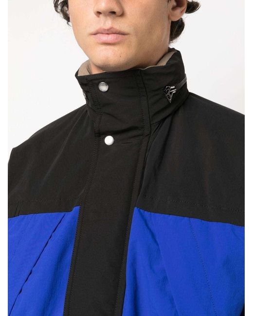 Sacai Blue Funnel-Neck Reversible Jacket for men