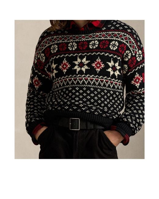 Polo Ralph Lauren Black Crew Neck Jumper for men