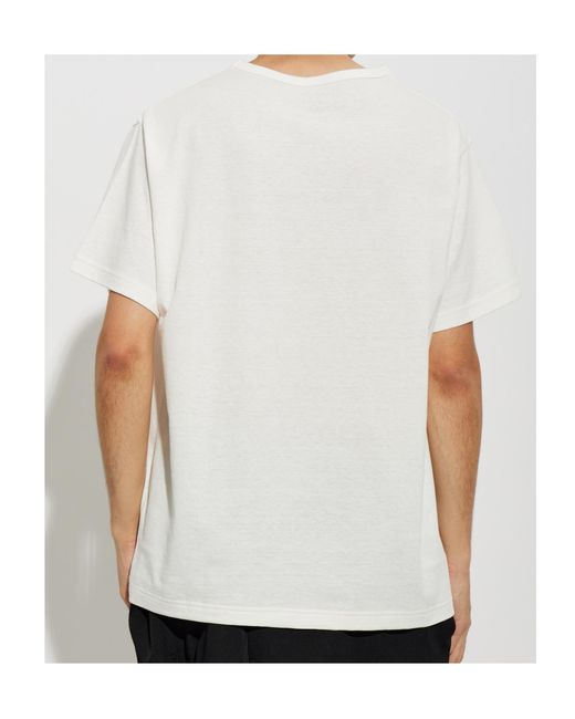 Yohji Yamamoto White Crew Neck Short-Sleeved T-Shirt for men